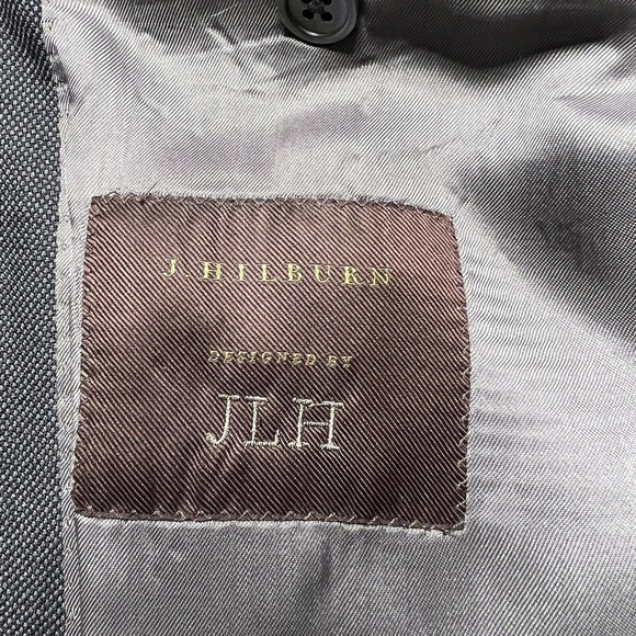 Mens J Hilburn Blazer Sport Coat Gray Jacket Two Button Wool 42R Tailored Fit - Picture 9 of 11